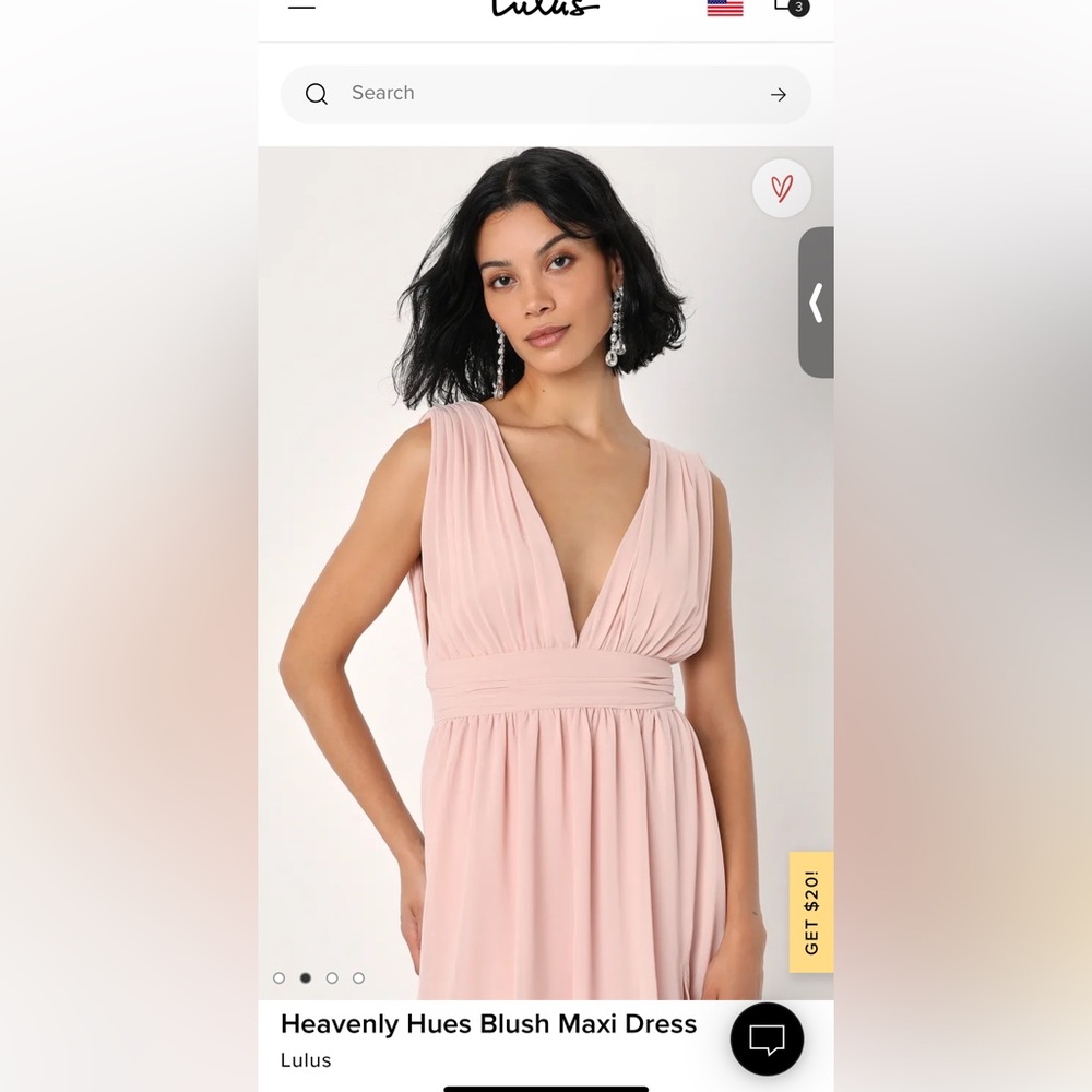 Lulu’s Heavenly Hues Blush Maxi Dress - Picture 2 of 4